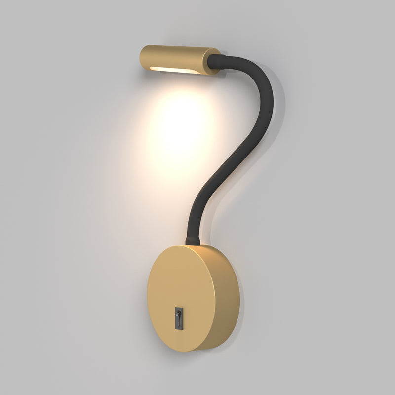 Maytoni Stem 1L accent wall lamp, matt gold LED H 47cm