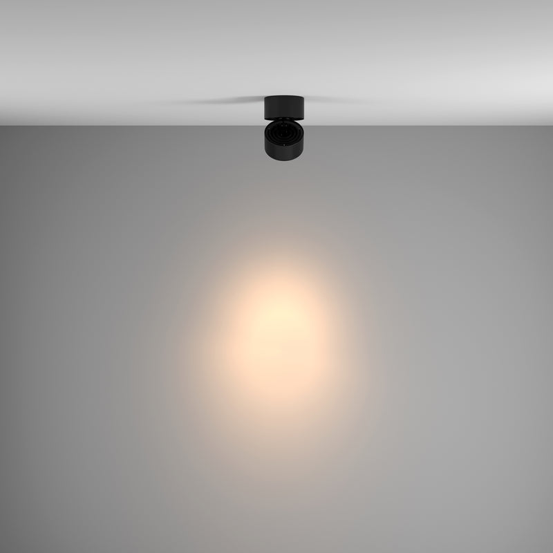 Maytoni Yin 1L ceiling spotlight, black LED D 10cm