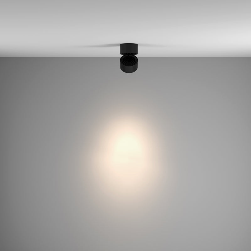 Maytoni Yin 1L ceiling spotlight, black LED D 10cm