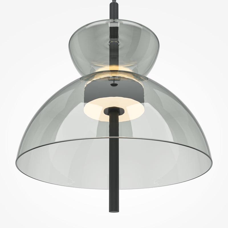 Maytoni Bangkok 1L hanglamp, zwarte LED D 25cm