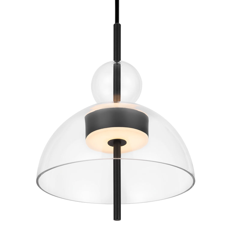 Maytoni Bangkok 1L pendant lamp, black LED D 25cm