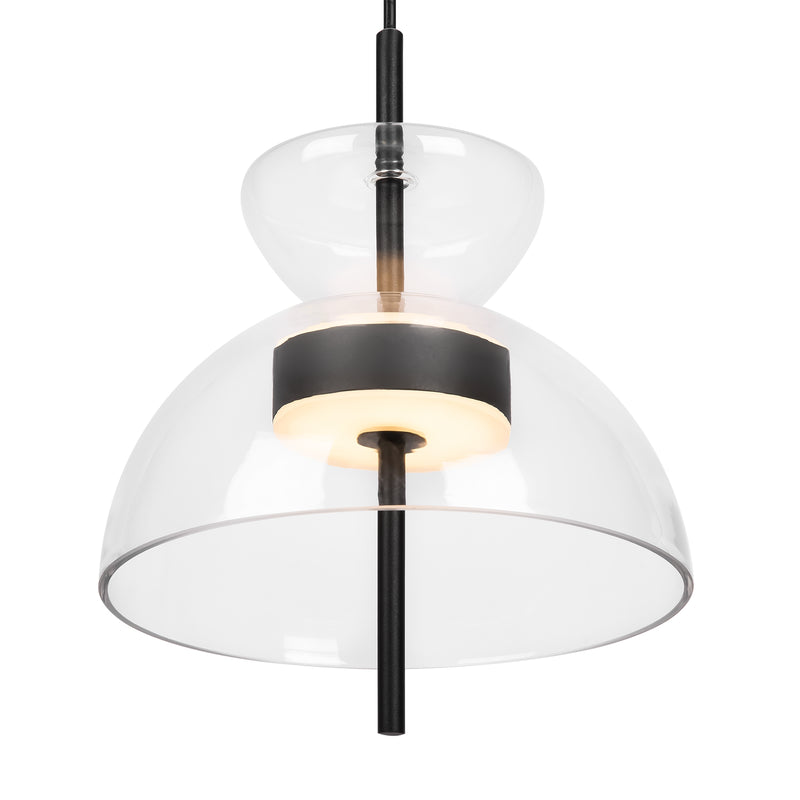 Maytoni Bangkok 1L pendant lamp, black LED D 25cm