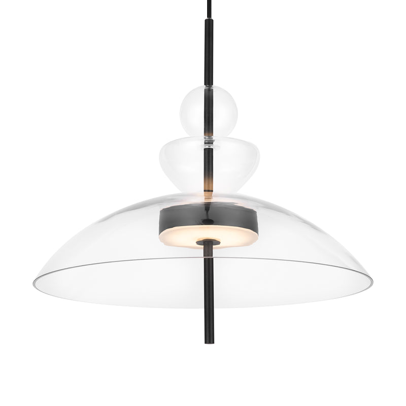 Maytoni Bangkok 1L pendant lamp, black LED D 40cm