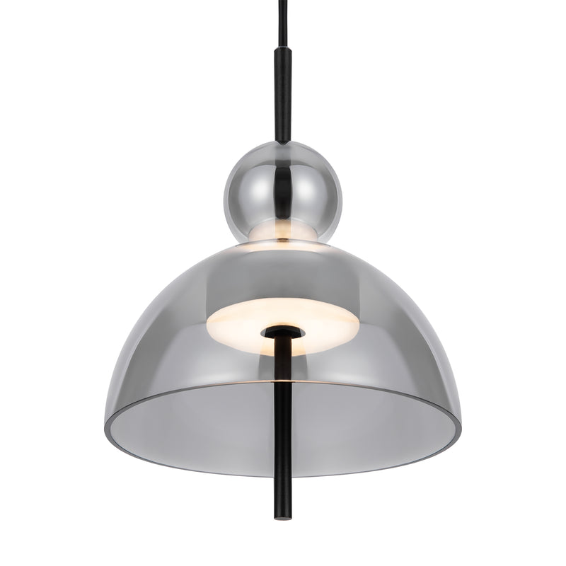 Maytoni Bangkok 1L hanglamp, zwarte LED D 25cm