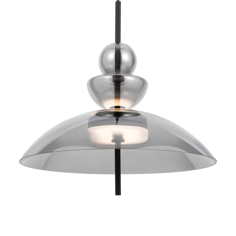 Maytoni Bangkok 1L pendant lamp, black LED D 40cm