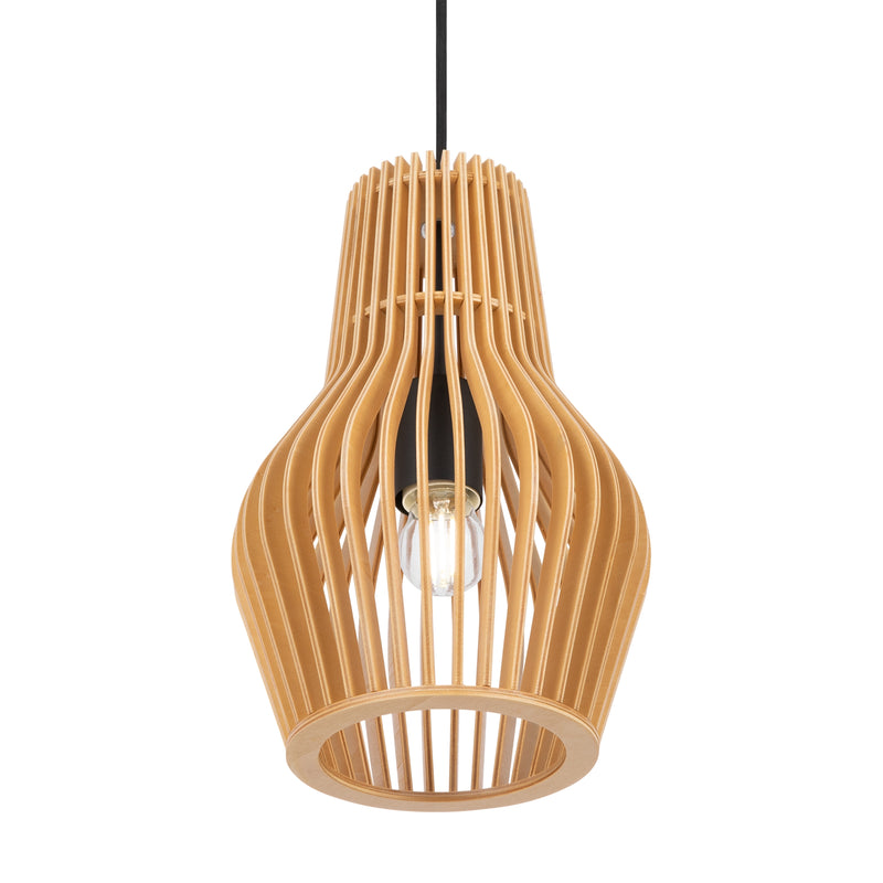 Maytoni Roots 1L pendant lamp, black E27 D 20cm