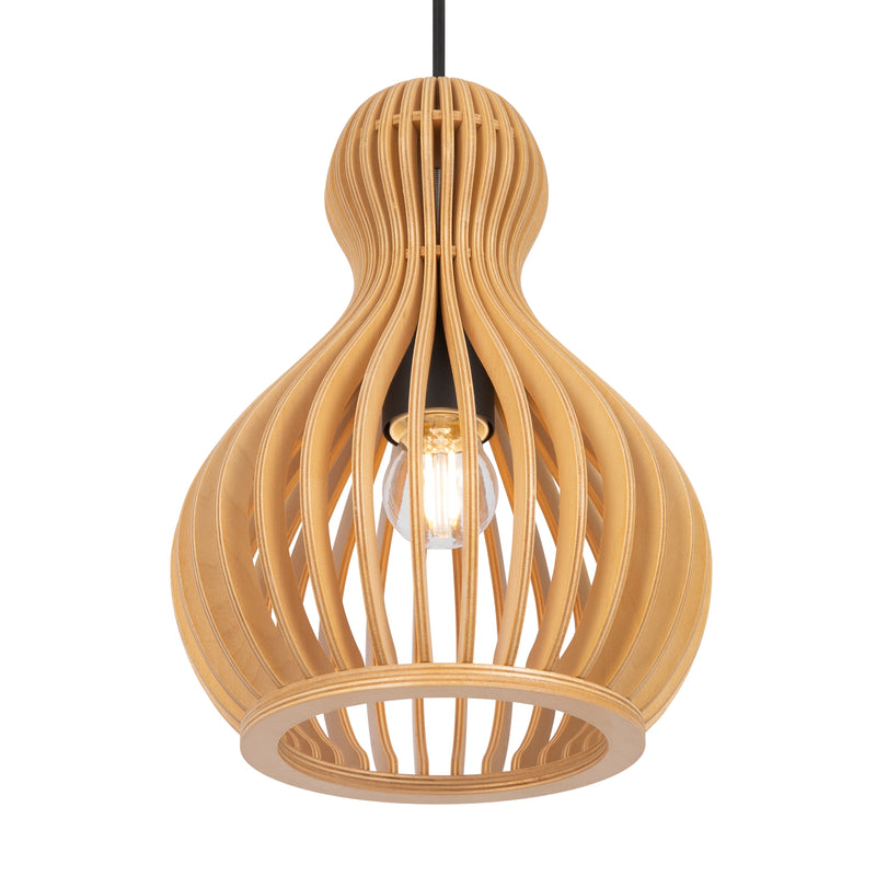 Maytoni Roots 1L pendant lamp, black E27 D 20cm