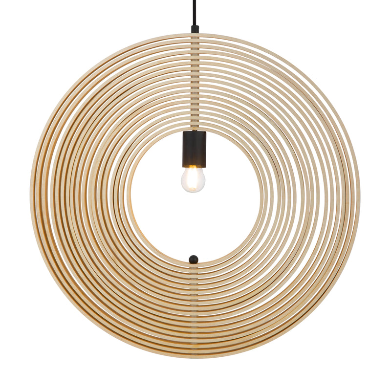 Maytoni Roots 1L pendant lamp, black E27 D 60cm