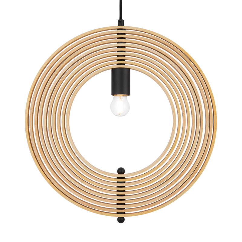 Maytoni Roots 1L pendant lamp, black E27 D 43cm