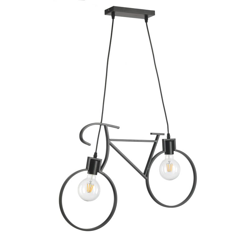 Onli Lighting Bike 2L pendant lamp E27 black W 67.5cm