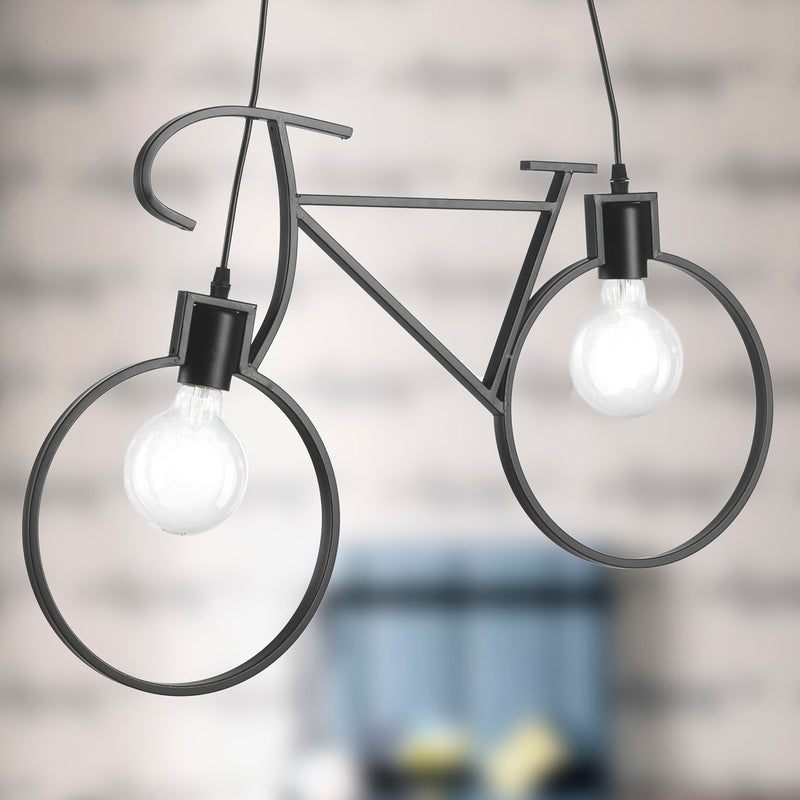 Onli Lighting Bike 2L pendant lamp E27 black W 67.5cm