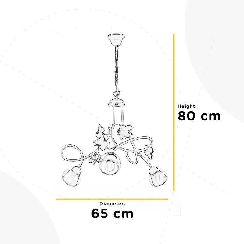 Onli Lighting Butterfly 3L chandelier E14 D 65cm