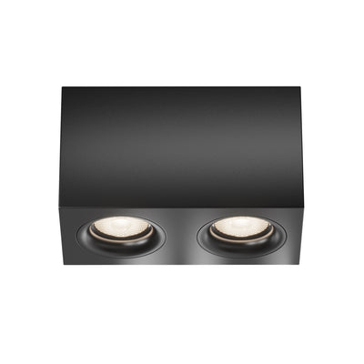 Maytoni Slim 2L ceiling spotlight, black GU10 H 11.5cm