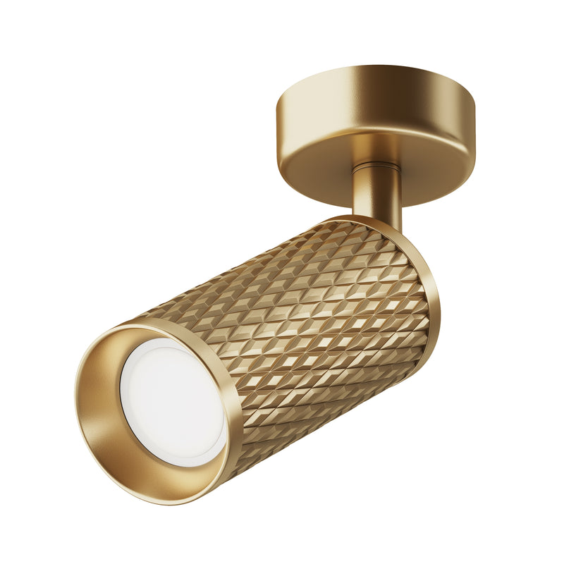 Maytoni Focus Design 1L ceiling spotlight, gold GU10 D 6cm