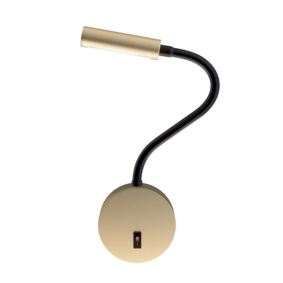 Maytoni Stem 1L accent wall lamp, matt gold LED H 47cm