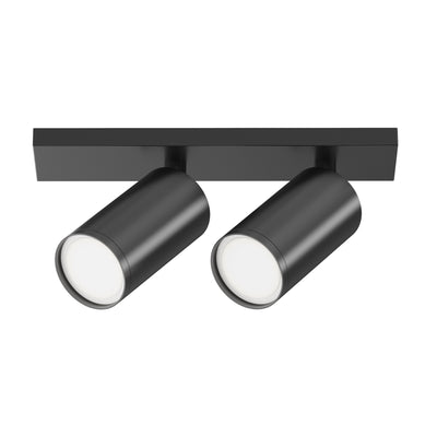 Maytoni FOCUS S 2L ceiling spotlight, black GU10 H 12cm