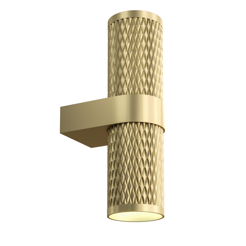 Maytoni Focus Design 2L accent wall lamp, matt gold GU10 D 6cm