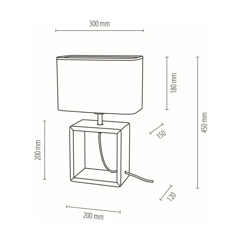 Malo Table Lamp 1xE27 Max.25W Oiled Oak/Anthracite/Multicolor