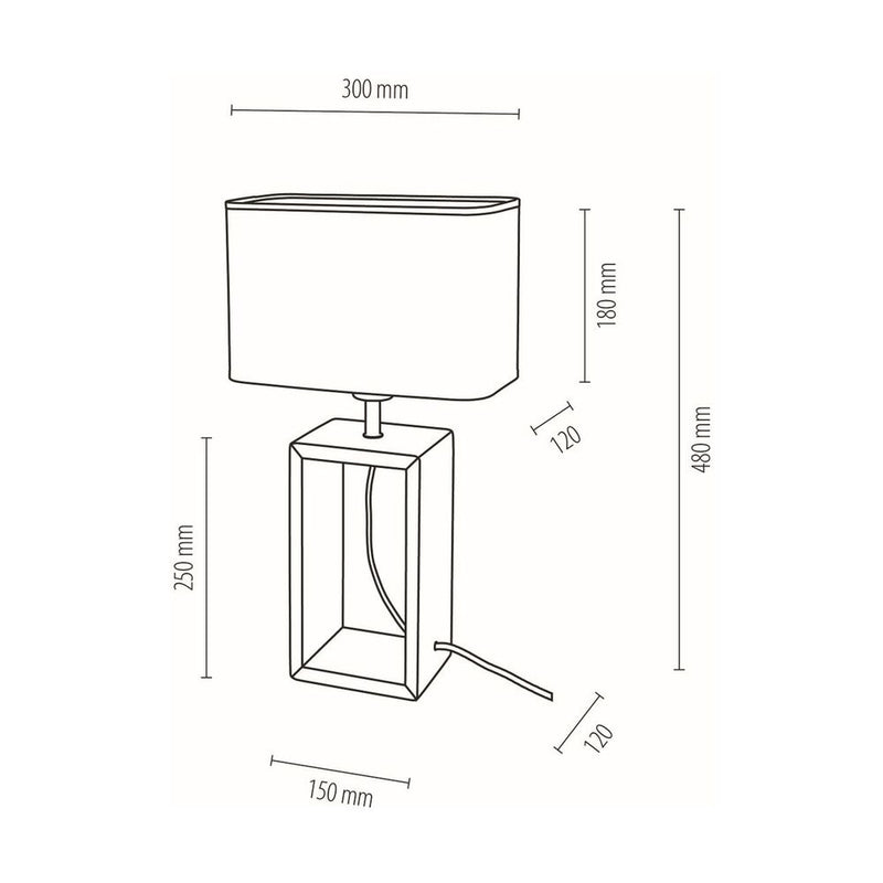 Malo Table Lamp 1xE27 Max.25W Oiled Oak/Anthracite/Multicolor