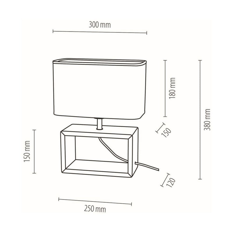 Malo Table Lamp 1xE27 Max.25W Oiled Oak/Anthracite/Multicolor