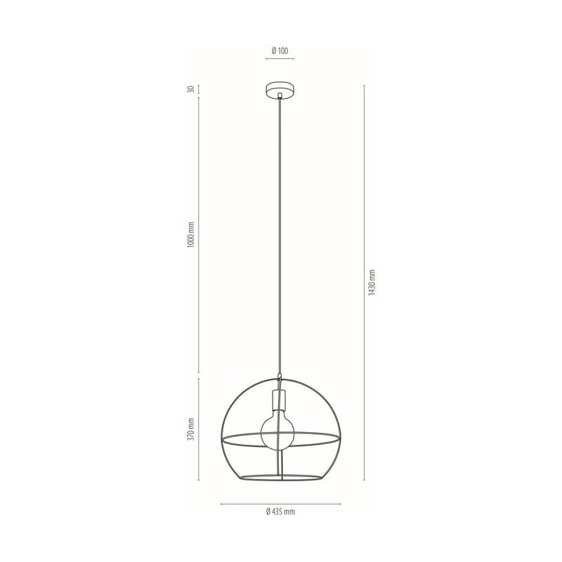 Britop Lighting Casa Palla 1L riippuvalaisin E27, D 43,5cm