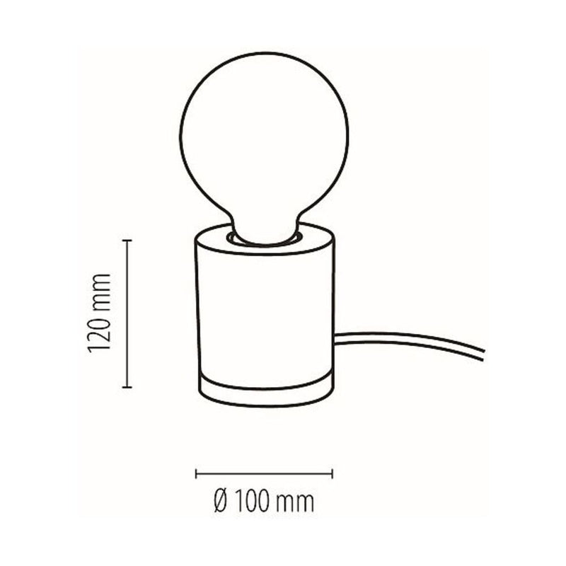 Britop Lighting Cesar 1L pöytävalaisin E27, K 12cm