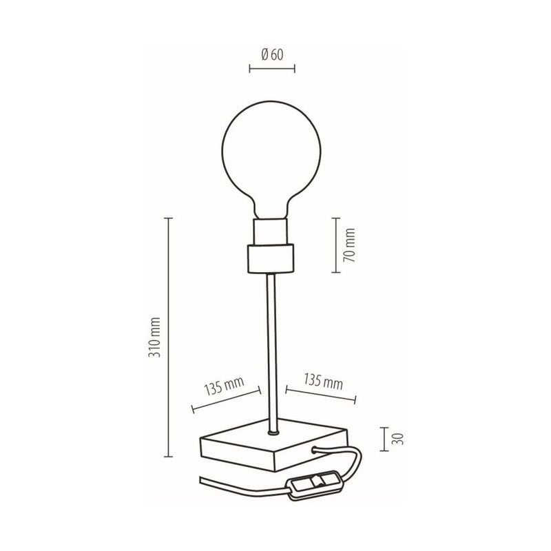 Lampada da tavolo Britop Lighting Chandelle 1L E27, H 31cm