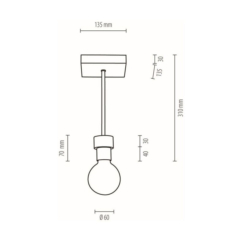 Britop Lighting Chandelle 1L plafondlamp E27