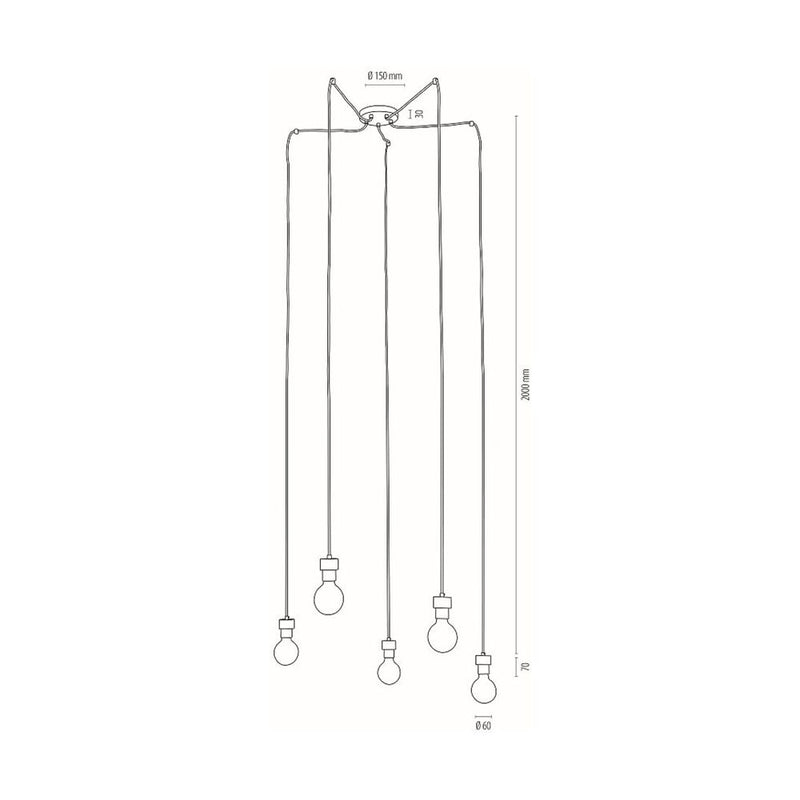 Lampada a sospensione Britop Lighting Clarte Spider 5L E27