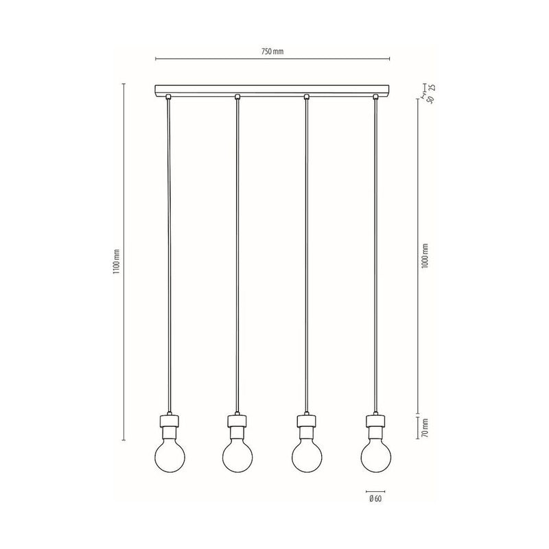 Britop Lighting Clarte 4L lineare Hänge-Deckenleuchte E27, B 76 cm