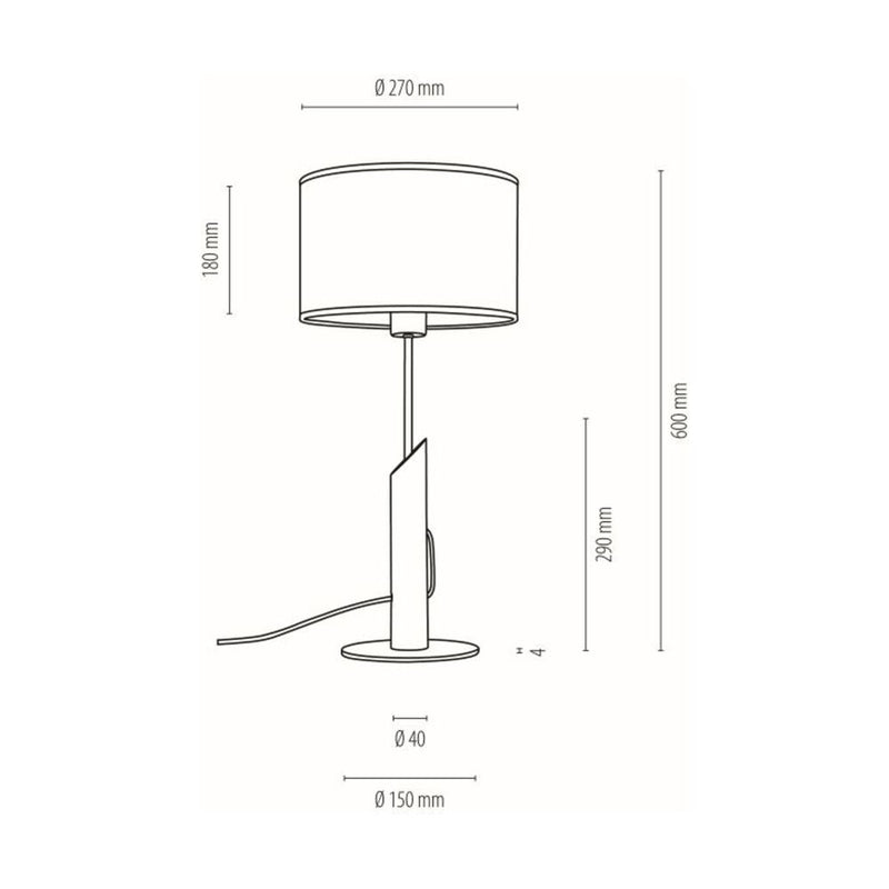 Colette Grey Table Lamp 1xE27 Max.60W Black/Gray Stained Pine/Black/Gray