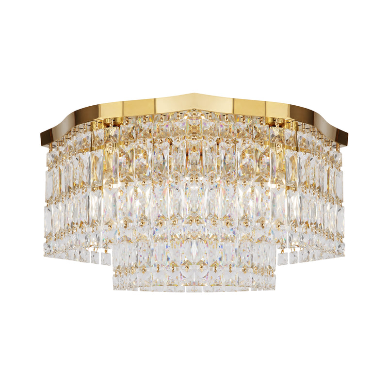 Maytoni Dune 6L flush mount ceiling lamp, gold E14 H 25cm