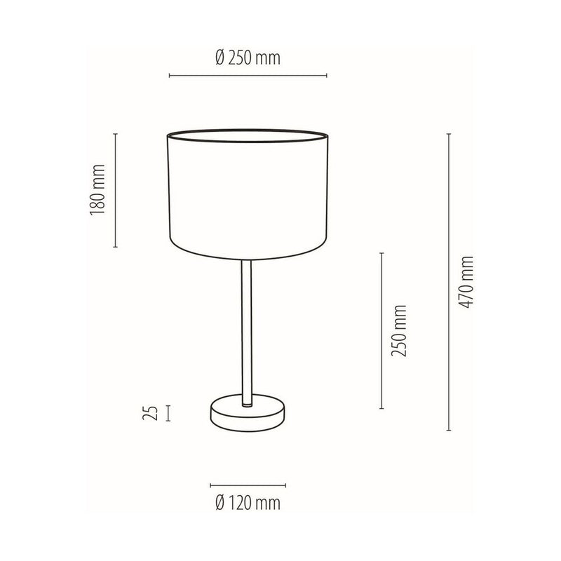 Dove Table Lamp 1xE27 Max.40W Chrome/Transparent PVC/White