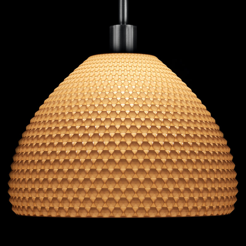 Pendant lamp Tagwerk Diamant beige E27