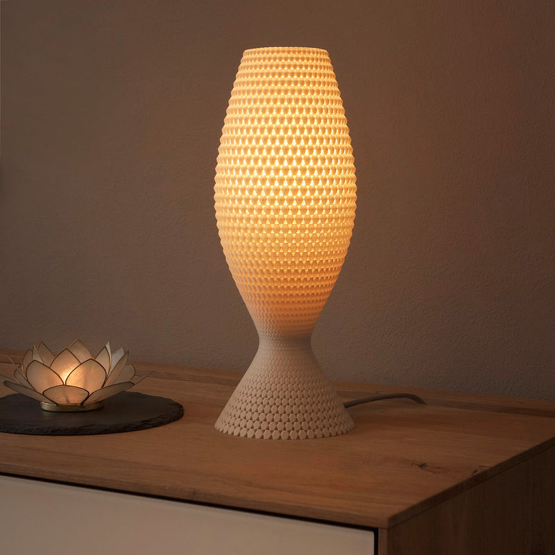 Lampada da tavolo Tagwerk Diamant beige E27