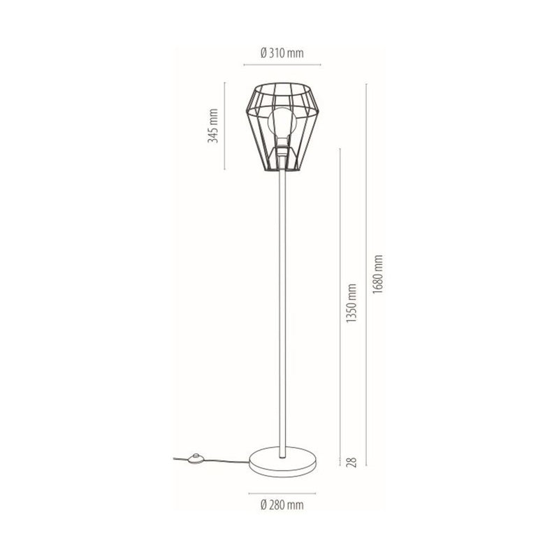 Britop Lighting Endorfina 1L vloerlamp E27, H 168cm