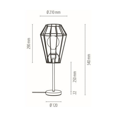 Endorfina Table Lamp 1xE27 Max.25W Black