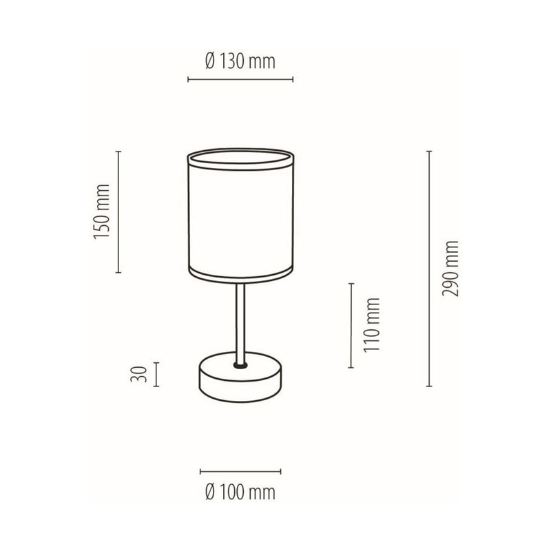 Britop Lighting Espacio 1L pöytävalaisin E27, K 29cm