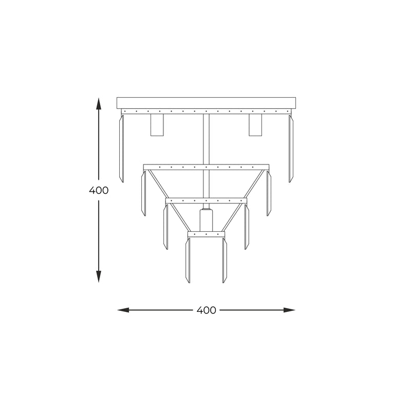 Plafón Zumaline AMEDEO 5 x E14 40W metal cromo/oro