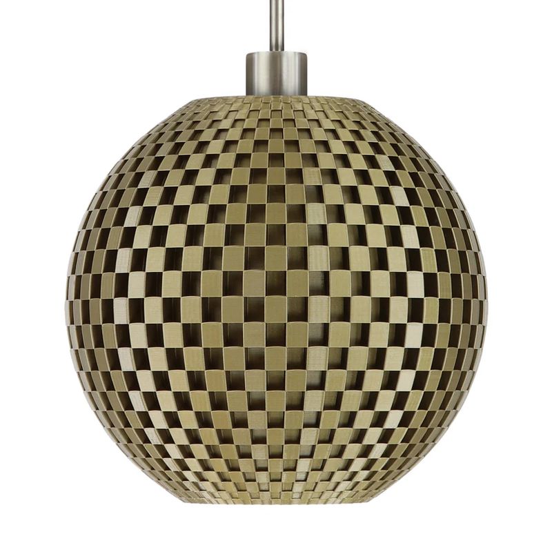 Pendant lamp Tagwerk Flechtwerk gold E27