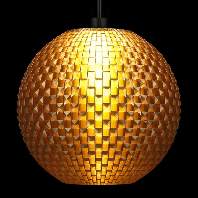 Pendant lamp Tagwerk Flechtwerk gold E27