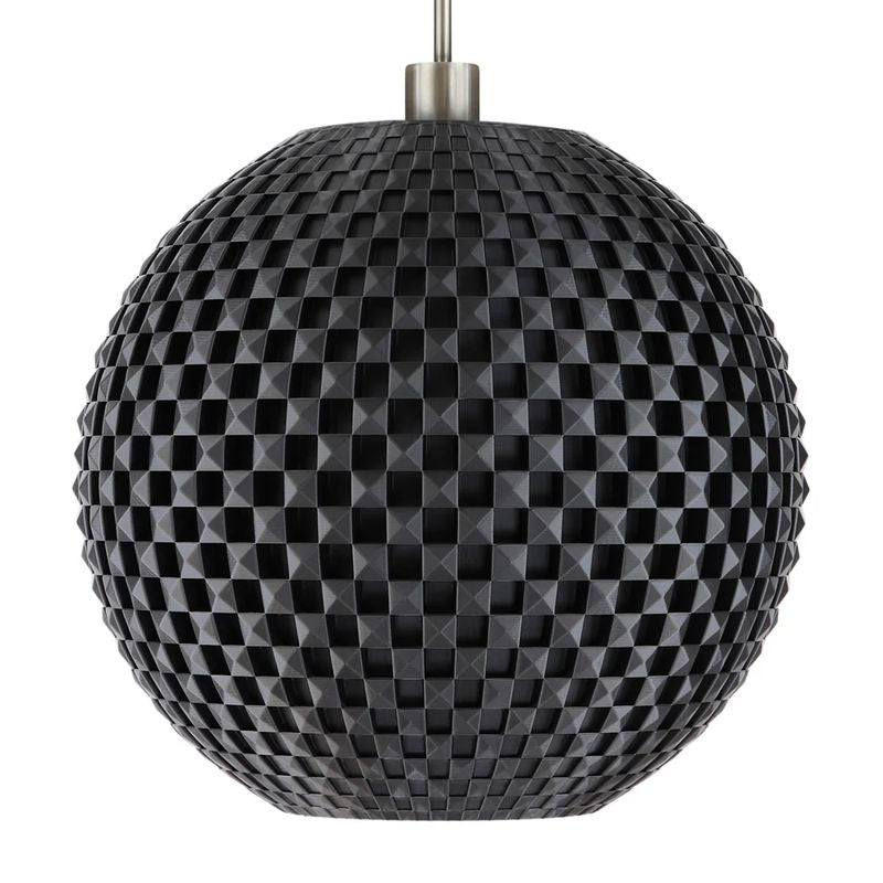 Pendant lamp Tagwerk Flechtwerk black E27