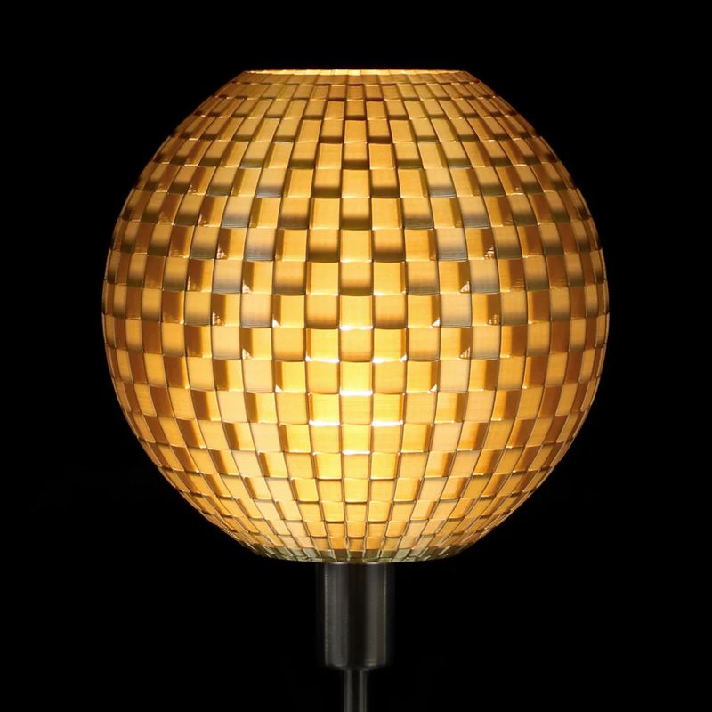 Table lamp Tagwerk Flechtwerk gold E14