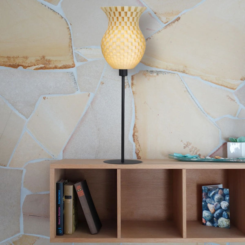 Lampada da tavolo Tagwerk Flechtwerk beige E14