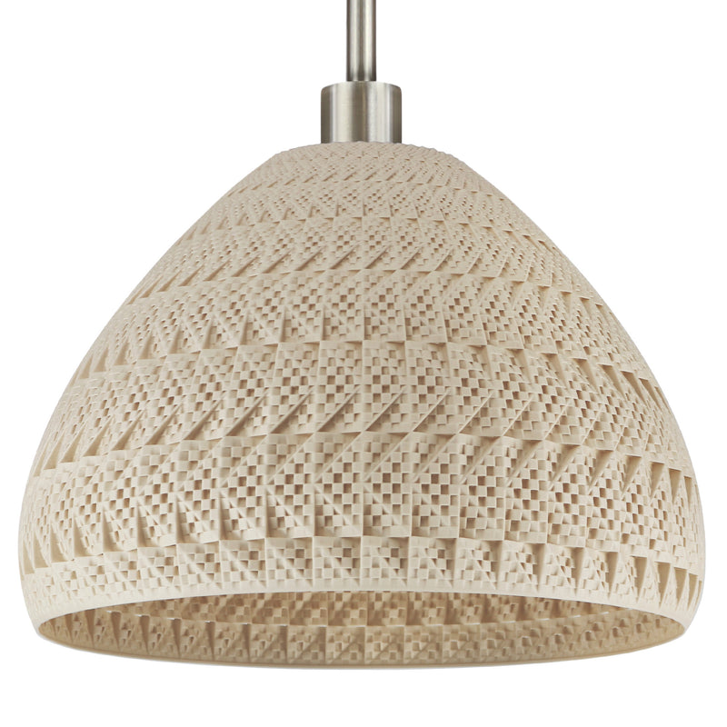 Pendant lamp Tagwerk Fraktal beige E27