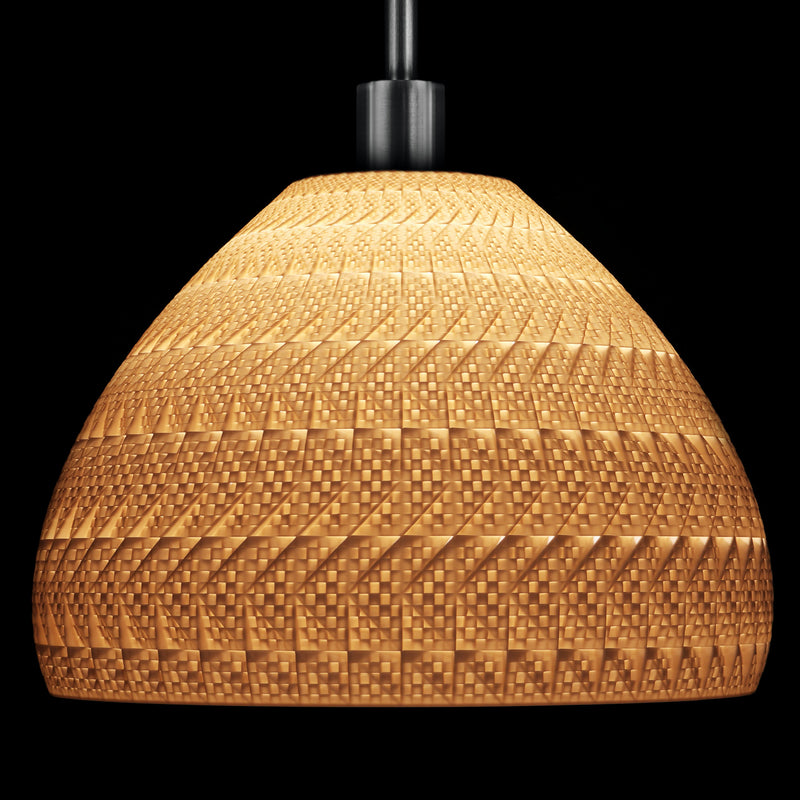 Pendant lamp Tagwerk Fraktal beige E27