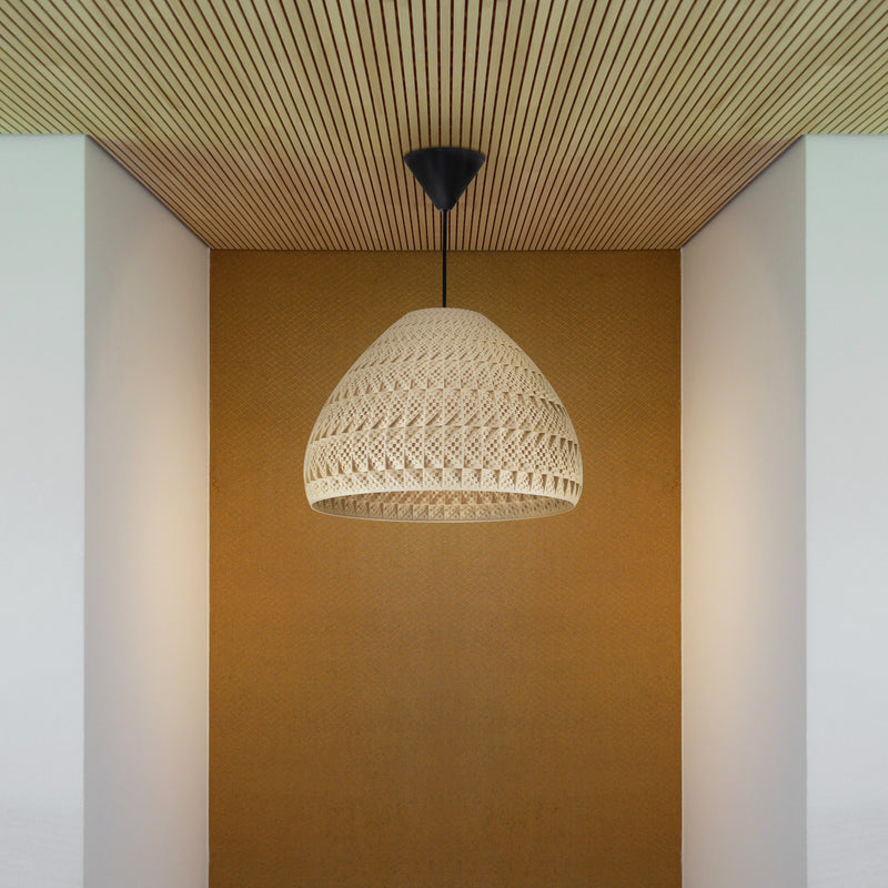 Pendant lamp Tagwerk Fraktal beige E27