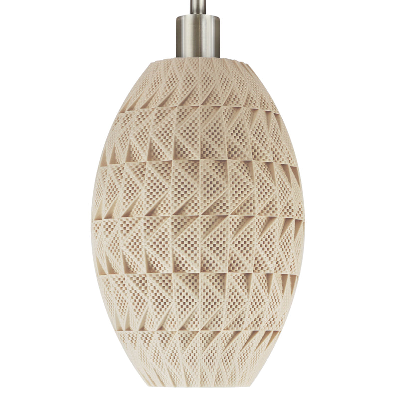 Pendant lamp Tagwerk Fraktal beige E27