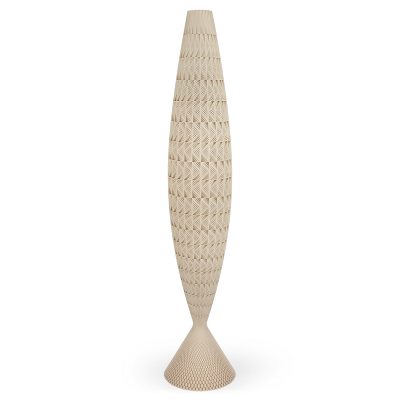 Lampada da terra Tagwerk Fraktal beige E27