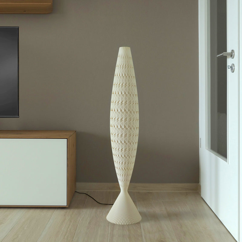 Floor lamp Tagwerk Fraktal beige E27